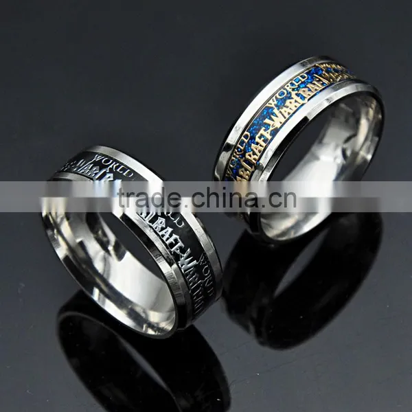 Factory Cheap Stainless Steel Sticker Ring Punk Wide Wedding Band for Men Jewelry photo-6