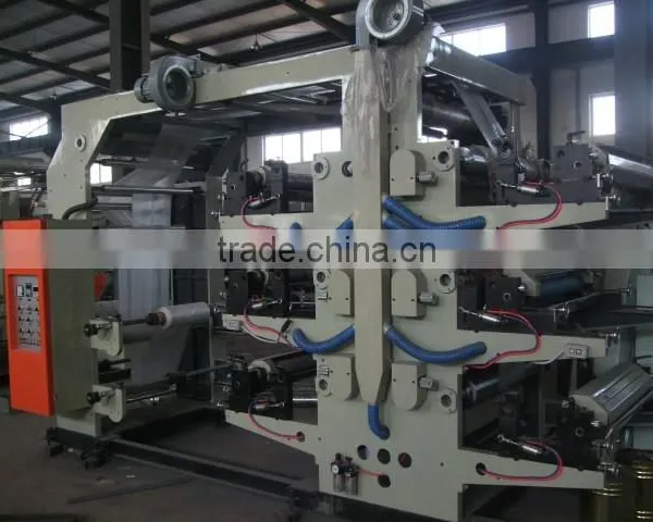 4 Colors Doube Unwinds and Rewinding Plastic Film Flexo Printing Machine photo-2