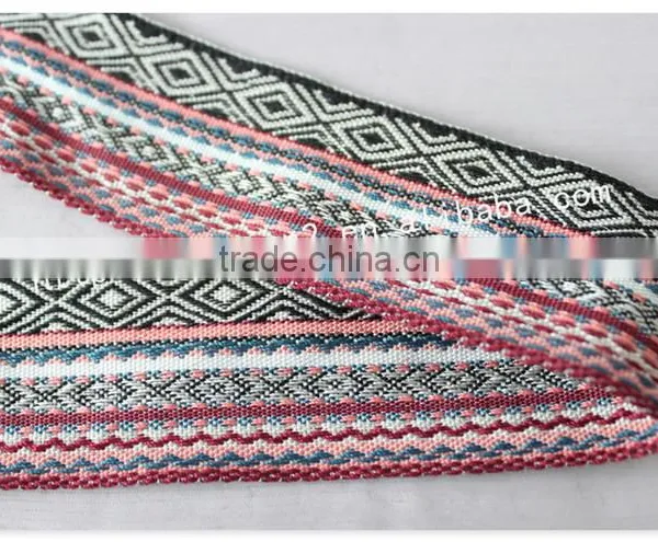 Newest Design 4cm Width Yarn Dyed Ethnic Polyester Bias Tape Wholesale photo-4