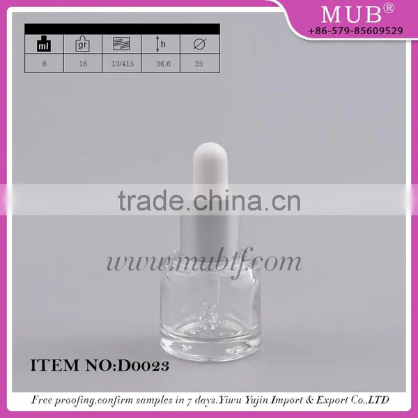 Unique Peffect Cube Shaped 6ml Transparent Glass Dropper Bottles With Aluminum Cap Dropper for Cosmetic Essential Oil photo-5