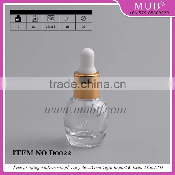 Unique Peffect Cube Shaped 6ml Transparent Glass Dropper Bottles With Aluminum Cap Dropper for Cosmetic Essential Oil photo-4