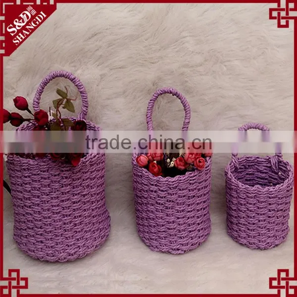Exquisite Handcraft Artificial Flower Holder Stackable Decorative Baskets photo-4