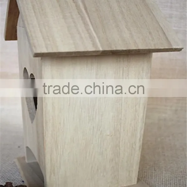Handmade Crafts Wood Room Toy Wooden Bird Nest Packaging Sticky Window Wood Toys With Heartshapeed Window photo-5