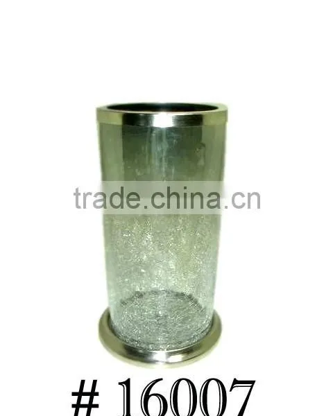 Metal Hurricane Glass Candle Holder photo-2