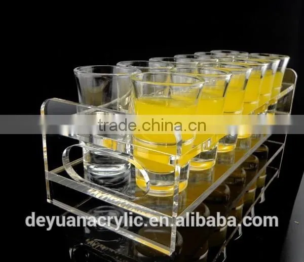 Elegant Rectangle Acrylic Bullet Shot Glass Display Holders photo-4