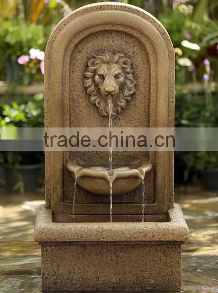 Western Palace Style Marble Stone Lion Head Statue Wall Fountain photo-3