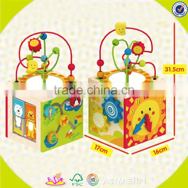 Wholesale Baby Wooden Cube Beads Toy, High Quality Kids Wooden Cube Beads Toy, Hottest Wooden Cube Beads Toy W11B058 photo-4
