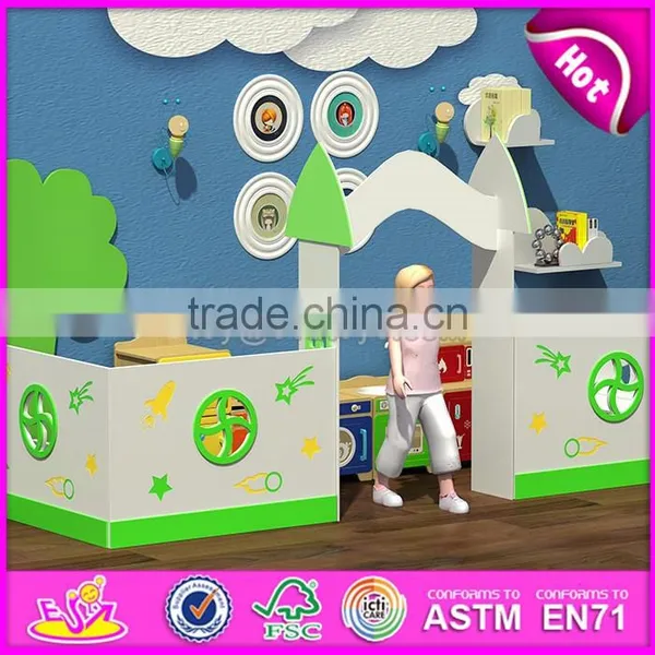 Wholesale High Quality Indoor Wooden Kindergarten Playground for Kids W08C185