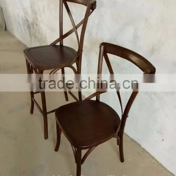 Горячая продажа деревянных барных стульев с крестообразной спинкой photo-4