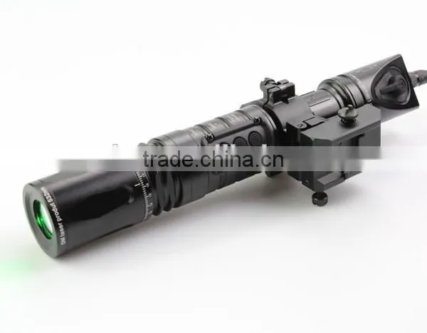 Suzero Output Power 20-100mw Adjustable Long Distance Tactical Green Laser Flashlight Designator Illuminator Torch photo-5