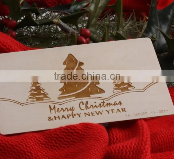 Fancy Decorative Laser Engraved Wooden Birthday Card photo-2