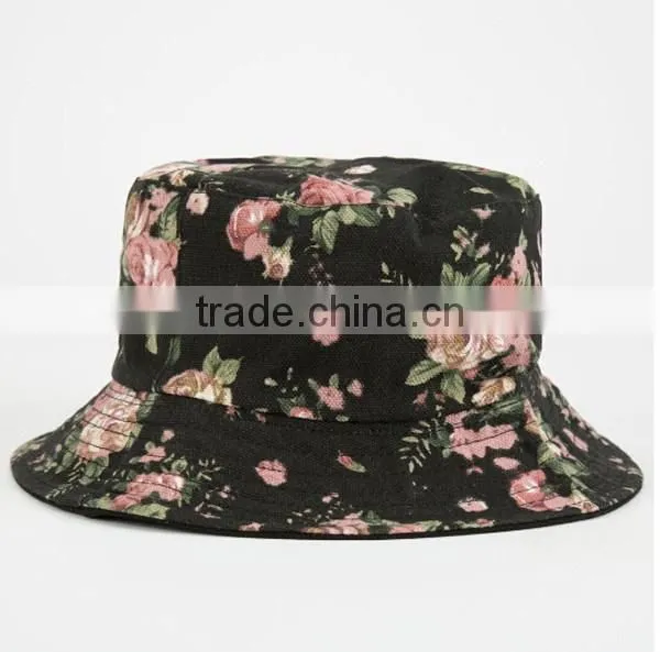 Wholesale Cheap Cool Women Bucket Hats/Floral Bucket Hat photo-5