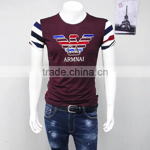 China Fashion Printed Plian Slim Fit Short Sleeve Men t Shirt photo-3