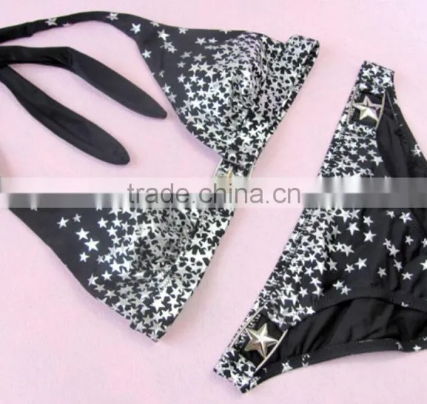 M866 Dingyang Fashion Sexy Latest Metal Five Star Split Bikini Swimwear photo-2