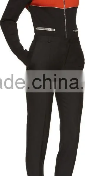 High Quality Colorblocked Long Sleeve Silk and Cotton Blended Jersey Sweater photo-4