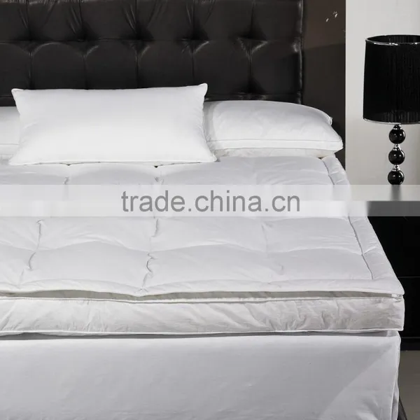 White Goose Down and Feather Filling Mattress Topper Mattress Pad photo-4