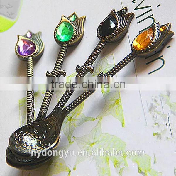 Retro Vintage Ship Shape Coffee Spoon /htg Zinc Alloy Ice Cream Spoon and Fork /fancy Dessert Spoon Jam Spoon Dinnerware photo-2