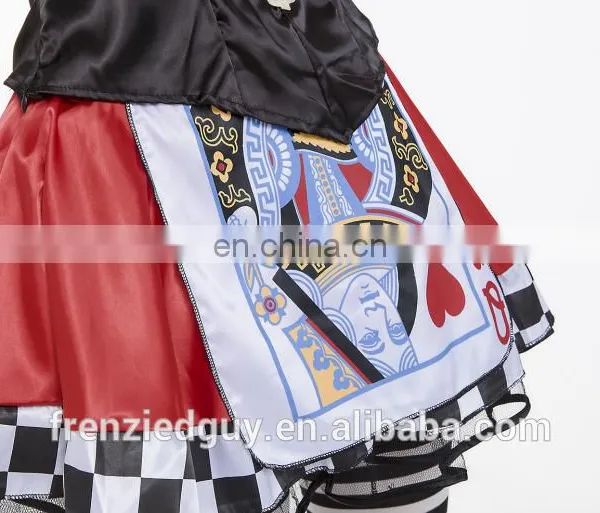 Women Poker Print Sexy Adult Clown Costume photo-6