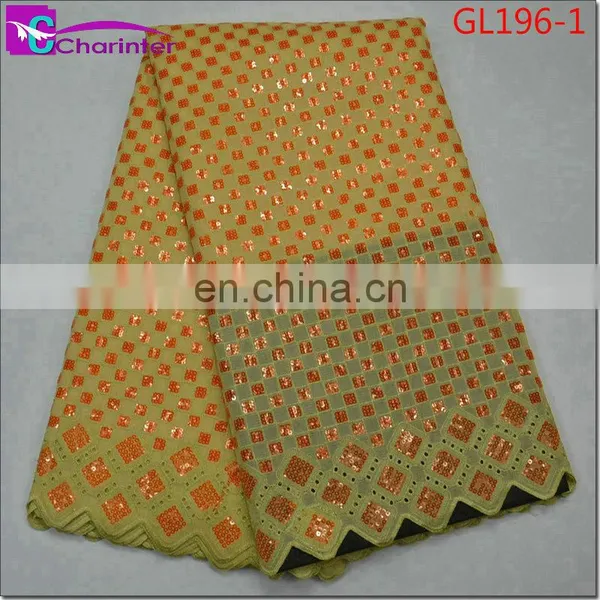 High Quality African French Organza Lace GL196 photo-2