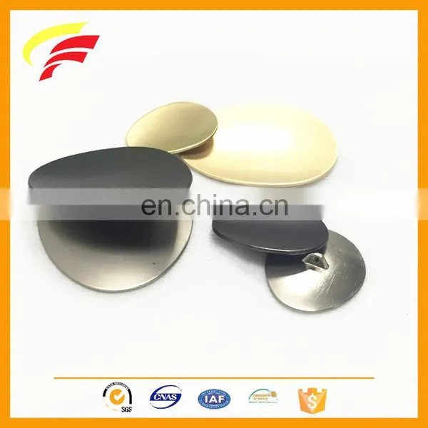 Metal Zinc Alloy Big Oval Egg Shape Sewing Button for Coat Decoration photo-3