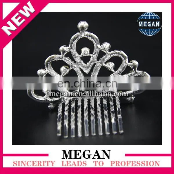 Top Quality Wedding Hair Comb With Crown Rhinestone Bridal Hair Comb photo-2