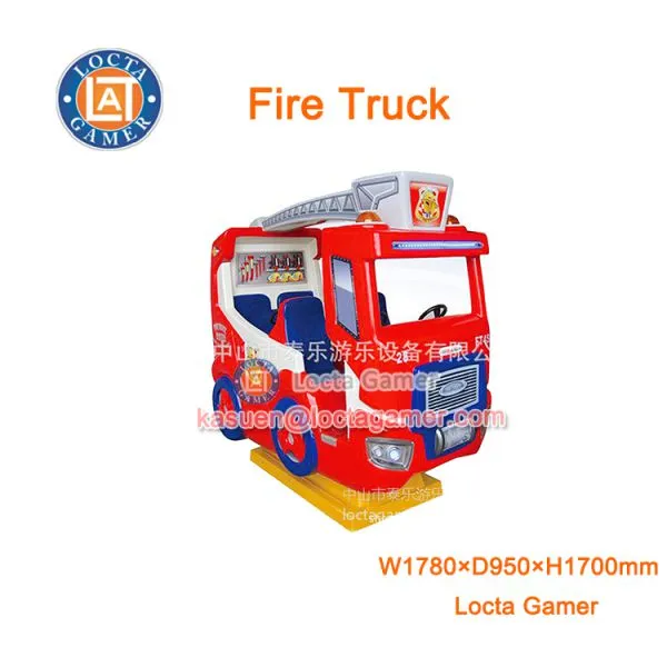 Zhongshan Amusement Kiddie Rides Rocking Machine Car Coin Operated Fire Truck