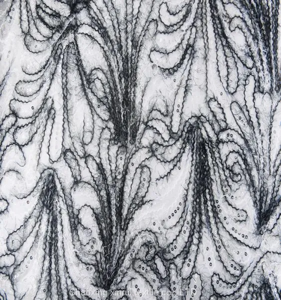 Dubai With Sequins Stripe Pattern Sequin Fabric photo-4