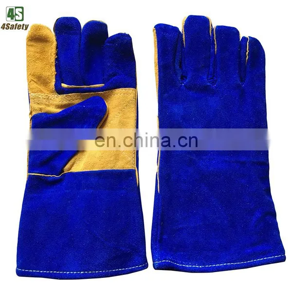 4SAFETY Long Cow Split Leather Work Welding Gloves Men For Europe Germany photo-3