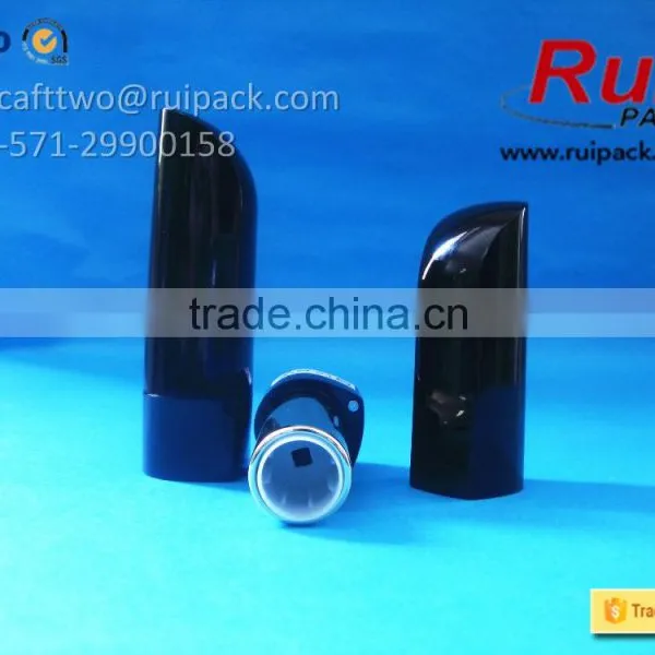 Finger Shap Lipstick Case With Aluminum Gold Inner, Black Lipstick Tube/container in Unique Shape photo-4