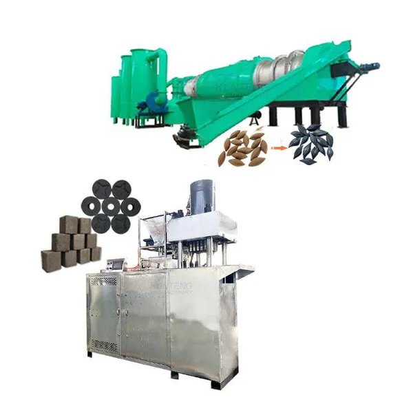 Conjunto Completo de Equipamento de Carbonização de Caroços de Azeitona Linha de Produção de Formação de Carbonização de Biomassa