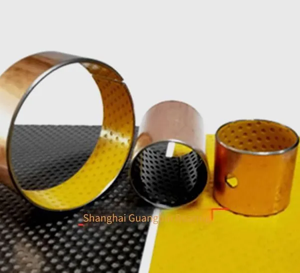 Sf-2 Carbon Steel Copper-plated Rolled Bushing, Pom Metal-plastic Composite Bushing, Rolled Open Self-lubricating Iron-copper Bushing photo-3