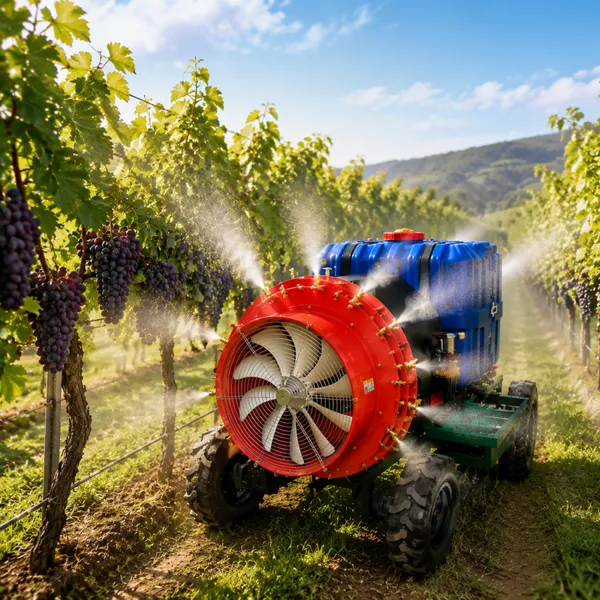600L Remote Control Agricultural Airblast Sprayer With Loncin Engine High Airflow Fan System SPRY600A