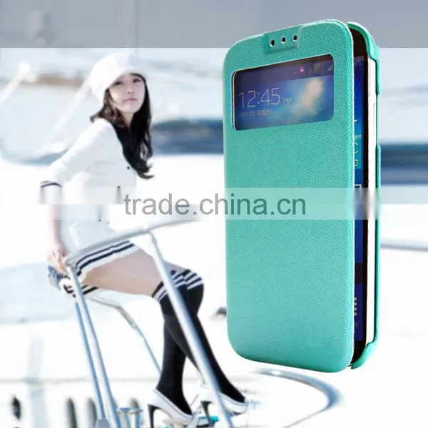 Flip PU Leather Mobile Phone Case for Samsung Galaxy I9500 S4