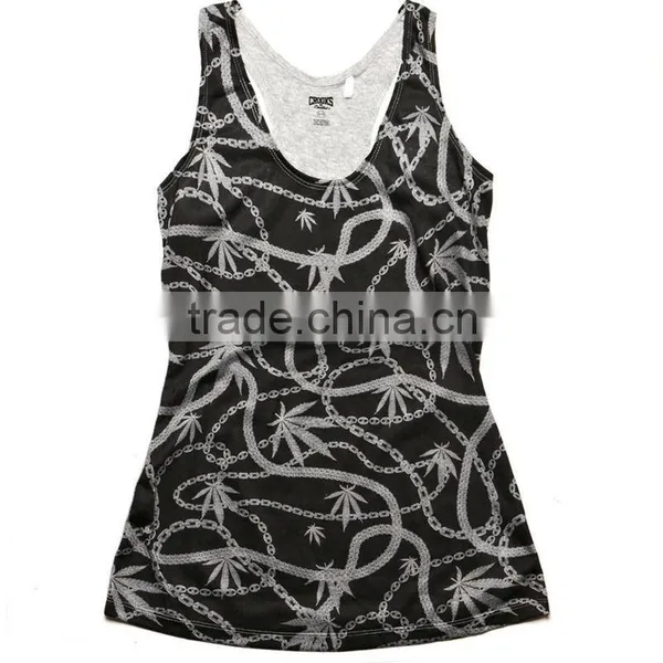Custom Ladies Sublimation Tank Top/Digital Printing Singlet/3d Printing Top photo-3