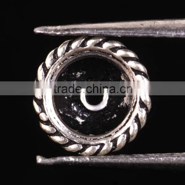 925 Solid Sterling Silver Round Fine Cap Beads photo-2