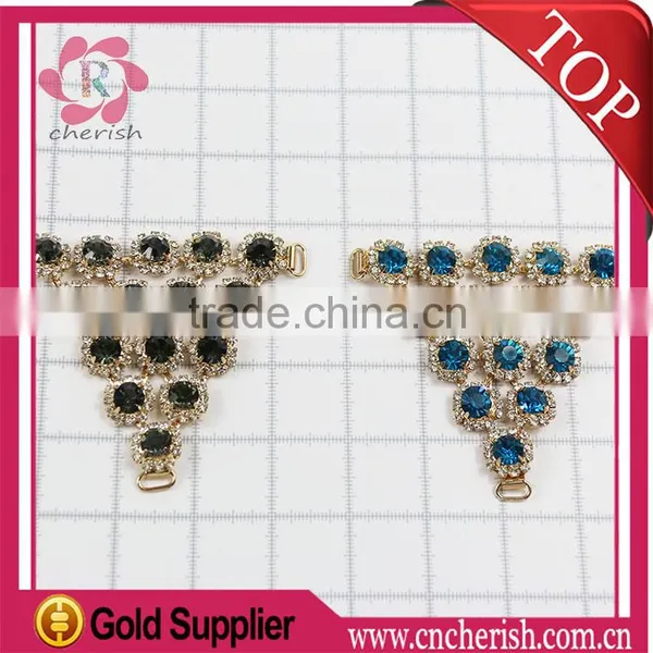 Fashion T Shape Rhinestone Shoe Ornaments With Blue Eyes photo-3