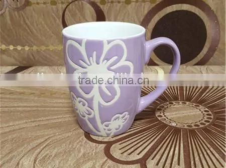 Fancy Red Flower Glazed Ceramic Microwavable Cups and Mugs photo-5