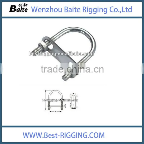 HARDWARE RIGGING ZINC PLATED U -SHAPED BOLT WITH NUT photo-2