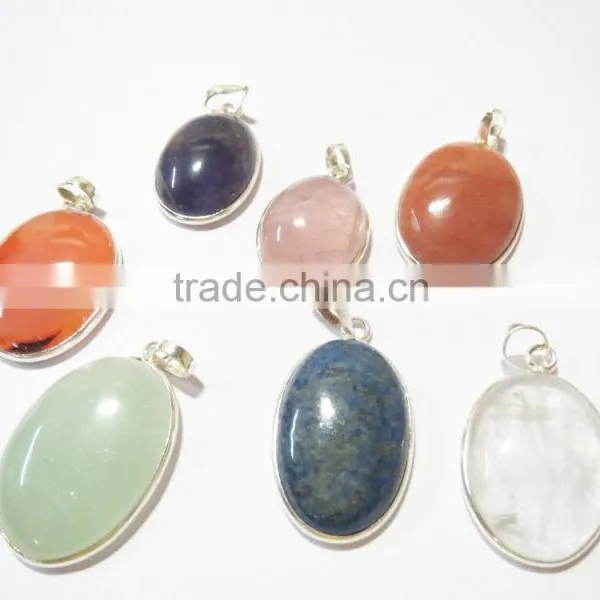 Assorted 925 STERLING Silver 925 STAMPED Natural Stone Jewelry Gemstone Pendants WHOLESALE photo-4