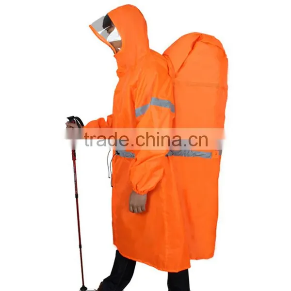 Outdoor Mountaineering Travel Super Light Backpack Cover Connected Raincoat photo-2