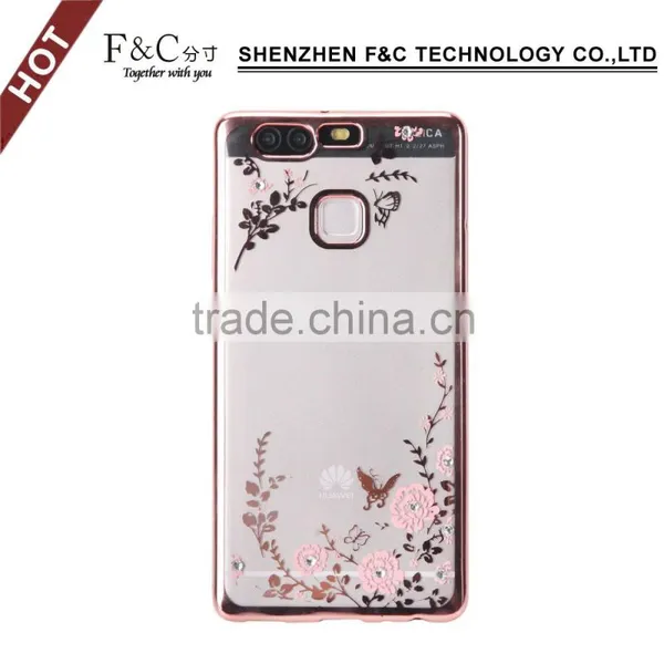 2016 Fashion Slim Arc Electroplating TPU Soft Silicone Back Cover Case For Huawei P9 photo-4