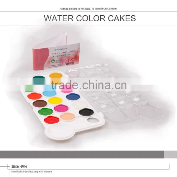 Wholesale Washable 18 Colors Dry Water Color Cake For Children photo-3