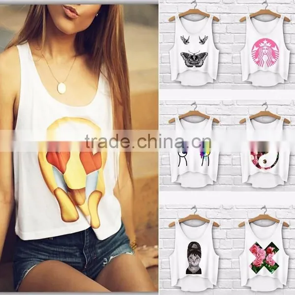 2015 Top Hot Latest Fashion Women Wholesale Custom Loose Tank Top Manufacturer photo-6