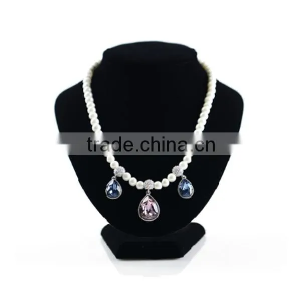 Black Velvet Necklace Bust Display Stand Holder photo-2