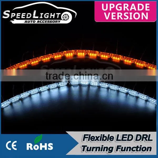 SpeedLight 2015 New Products 12V 24V 16W Crystal Flexible LED Daytime Running Lights With Turn Signal Function photo-2