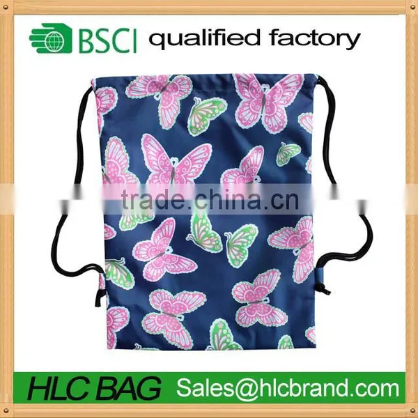 Recyclable Nylon Polyester Drawstring Bag With Cape HL-PB044 photo-5