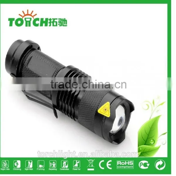 High Power Flashlight 3w XPE Led Flashlights Zoomable 3 Modes for AA/14500 Battery Waterproof Flashlight photo-2