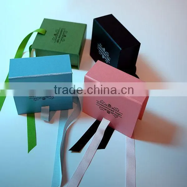 Recycled Custom Size Cardboard Flat Folding Pack Gift Box With Shinny Ribbon photo-6