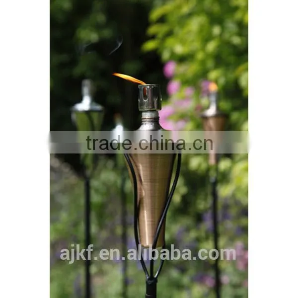 Metal and Glass Citronella Oil Lamp ,garden Torch,Tiki Torch photo-2