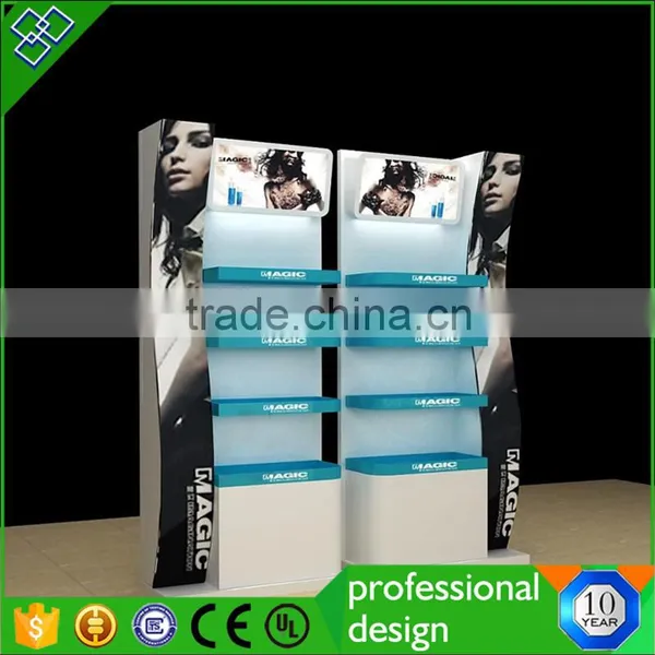 Acrylic Make Up Display Trade Show Stand Store Design For Cosmetics photo-3
